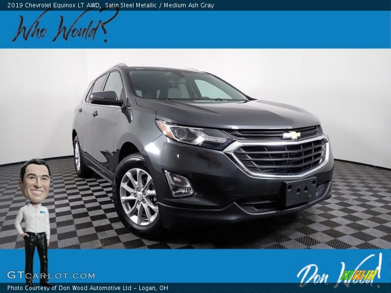 Satin Steel Metallic / Medium Ash Gray 2019 Chevrolet Equinox LT AWD