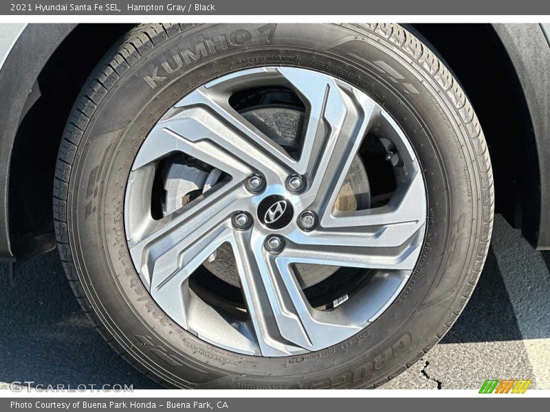 Hampton Gray / Black 2021 Hyundai Santa Fe SEL
