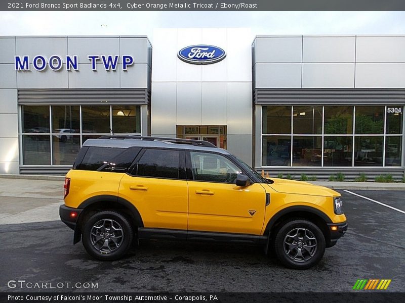 Cyber Orange Metallic Tricoat / Ebony/Roast 2021 Ford Bronco Sport Badlands 4x4