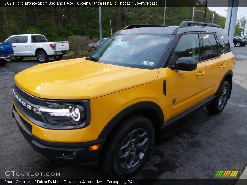 Cyber Orange Metallic Tricoat / Ebony/Roast 2021 Ford Bronco Sport Badlands 4x4