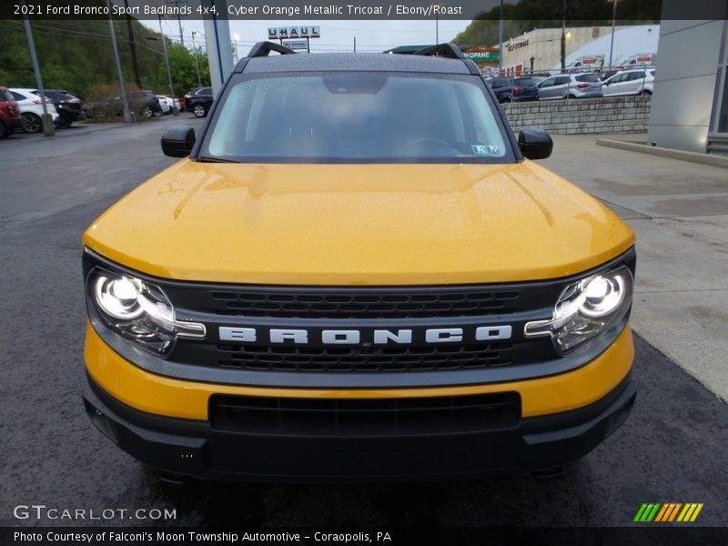 Cyber Orange Metallic Tricoat / Ebony/Roast 2021 Ford Bronco Sport Badlands 4x4