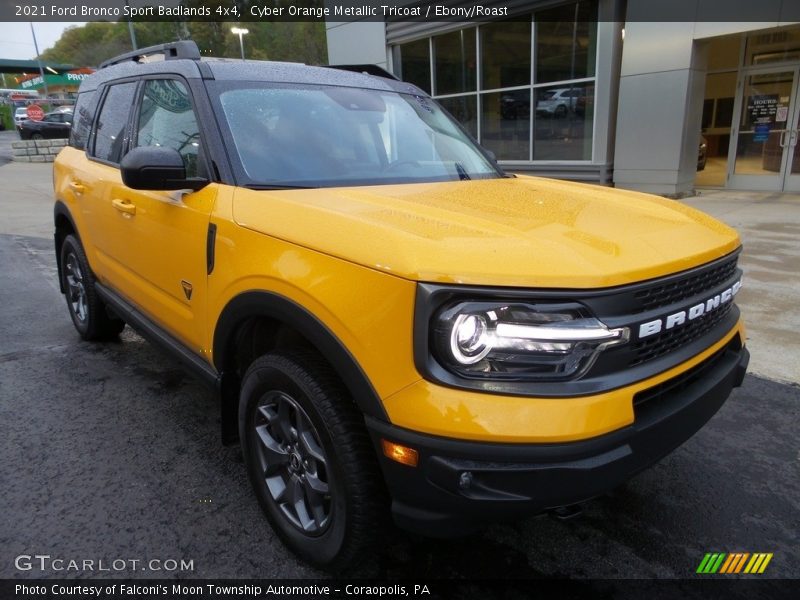 Cyber Orange Metallic Tricoat / Ebony/Roast 2021 Ford Bronco Sport Badlands 4x4