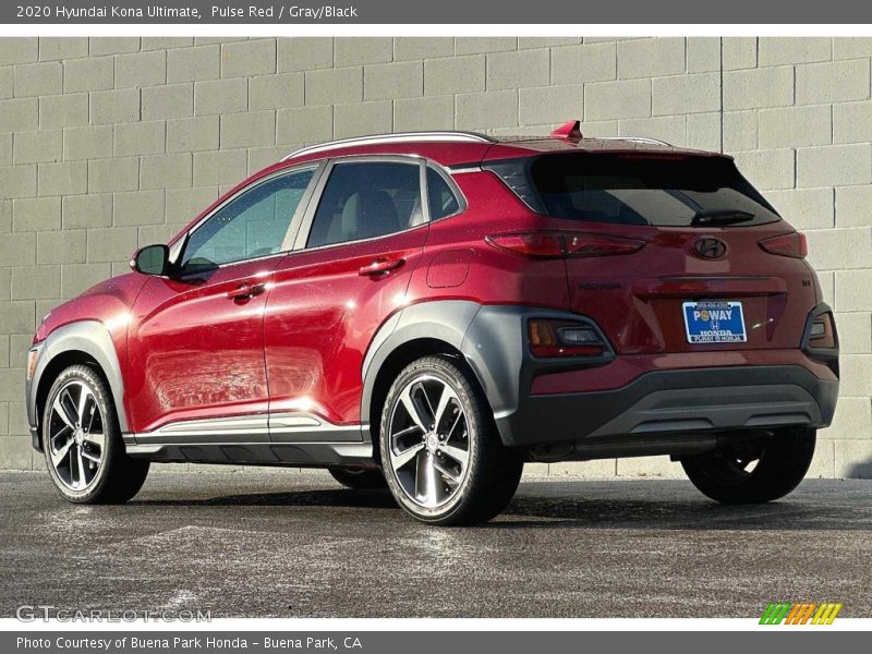 Pulse Red / Gray/Black 2020 Hyundai Kona Ultimate