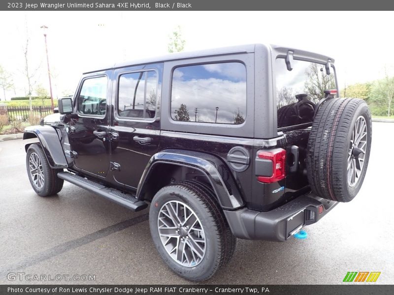 Black / Black 2023 Jeep Wrangler Unlimited Sahara 4XE Hybrid