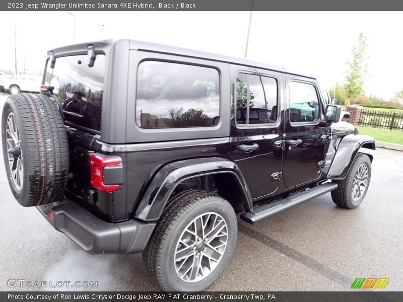 Black / Black 2023 Jeep Wrangler Unlimited Sahara 4XE Hybrid
