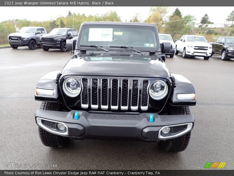 Black / Black 2023 Jeep Wrangler Unlimited Sahara 4XE Hybrid