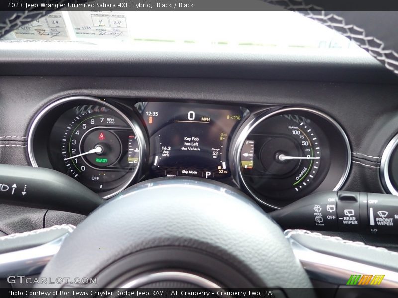 Black / Black 2023 Jeep Wrangler Unlimited Sahara 4XE Hybrid