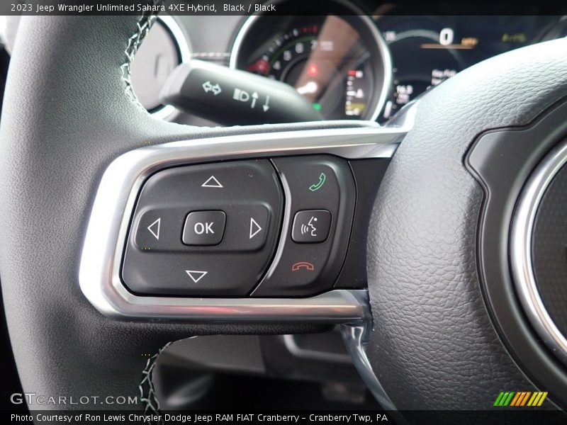 Black / Black 2023 Jeep Wrangler Unlimited Sahara 4XE Hybrid