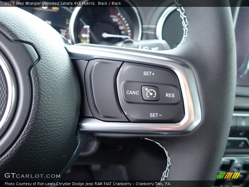 Black / Black 2023 Jeep Wrangler Unlimited Sahara 4XE Hybrid