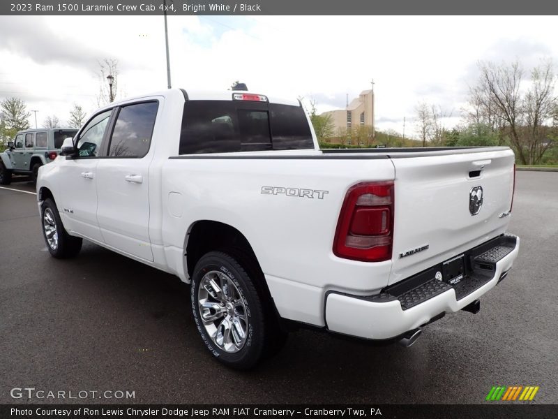 Bright White / Black 2023 Ram 1500 Laramie Crew Cab 4x4