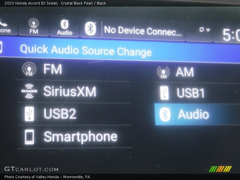 Crystal Black Pearl / Black 2020 Honda Accord EX Sedan