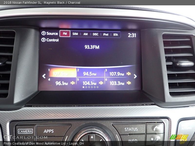 Controls of 2018 Pathfinder SL