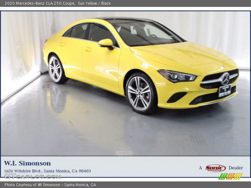 Sun Yellow / Black 2020 Mercedes-Benz CLA 250 Coupe