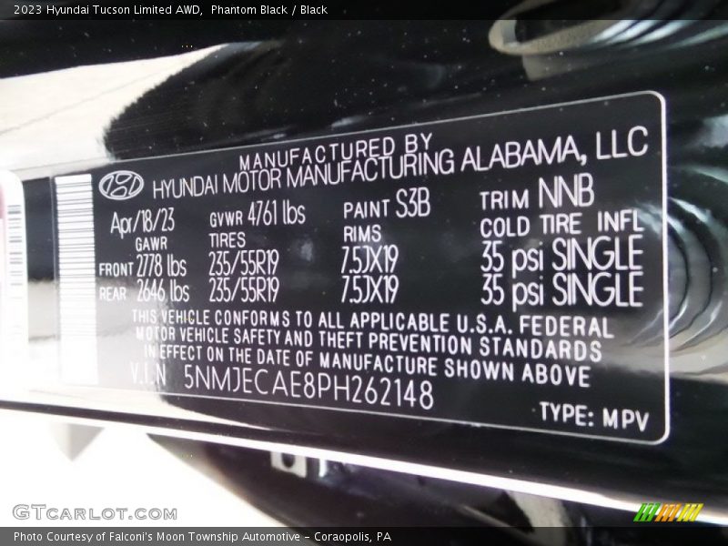 Phantom Black / Black 2023 Hyundai Tucson Limited AWD