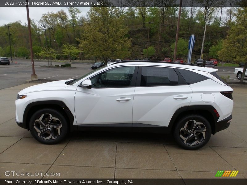 Serenity White / Black 2023 Hyundai Tucson SEL AWD