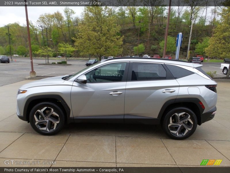 Shimmering Silver / Gray 2023 Hyundai Tucson SEL AWD