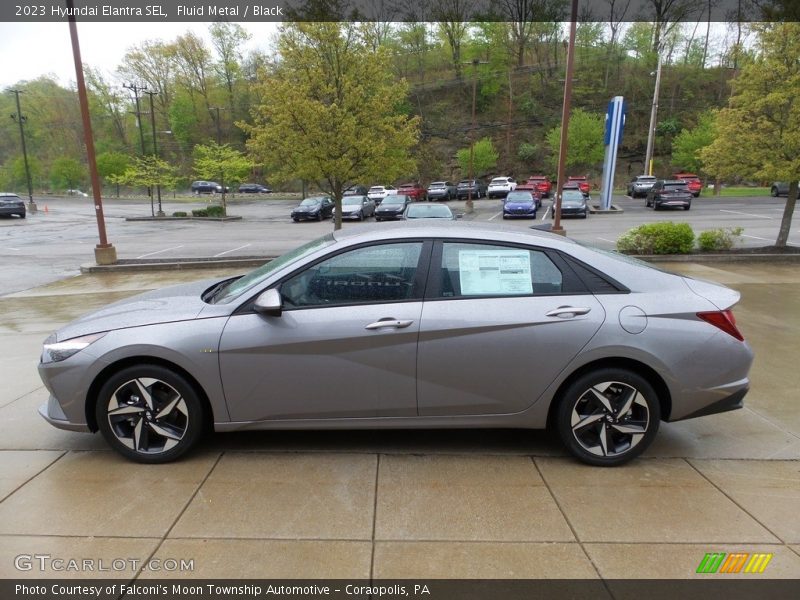 Fluid Metal / Black 2023 Hyundai Elantra SEL