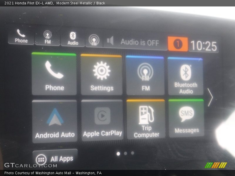 Modern Steel Metallic / Black 2021 Honda Pilot EX-L AWD