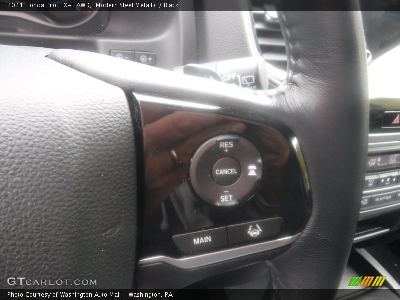 Modern Steel Metallic / Black 2021 Honda Pilot EX-L AWD