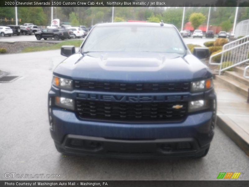 Northsky Blue Metallic / Jet Black 2020 Chevrolet Silverado 1500 Custom Crew Cab 4x4