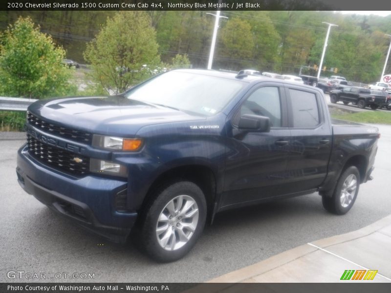Northsky Blue Metallic / Jet Black 2020 Chevrolet Silverado 1500 Custom Crew Cab 4x4