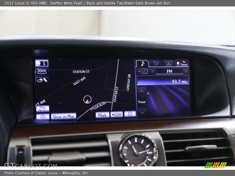 Starfire White Pearl / Black and Saddle Tan/Matte Dark Brown Ash Burl 2013 Lexus LS 460 AWD