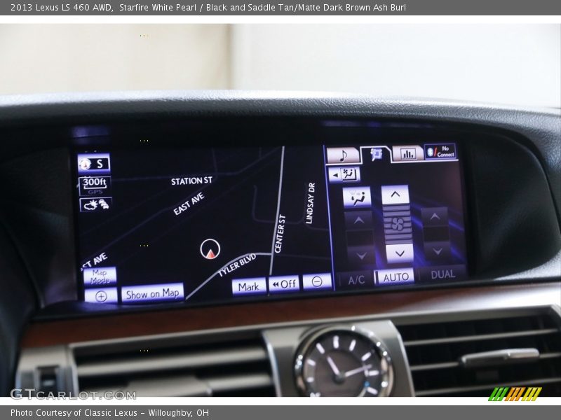 Starfire White Pearl / Black and Saddle Tan/Matte Dark Brown Ash Burl 2013 Lexus LS 460 AWD