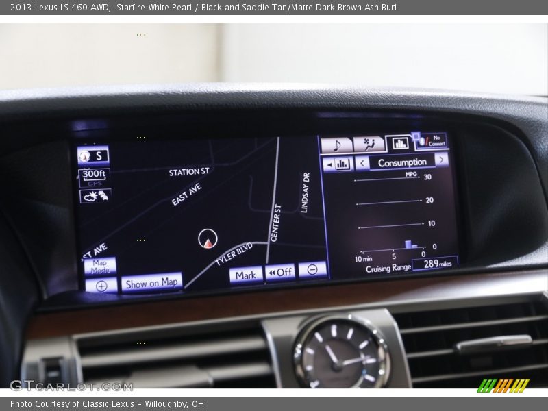 Starfire White Pearl / Black and Saddle Tan/Matte Dark Brown Ash Burl 2013 Lexus LS 460 AWD