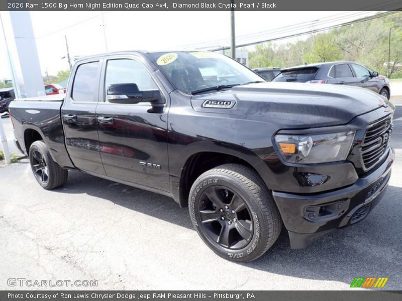 Diamond Black Crystal Pearl / Black 2020 Ram 1500 Big Horn Night Edition Quad Cab 4x4