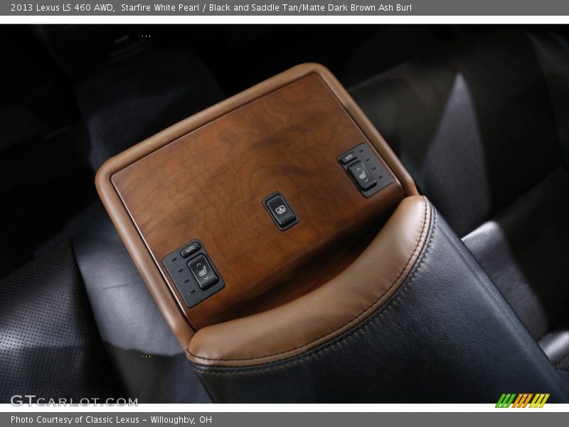 Starfire White Pearl / Black and Saddle Tan/Matte Dark Brown Ash Burl 2013 Lexus LS 460 AWD