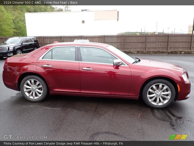 Velvet Red Pearl / Black 2016 Chrysler 300 C AWD