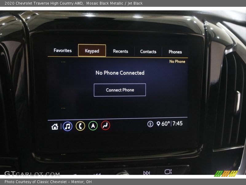 Controls of 2020 Traverse High Country AWD