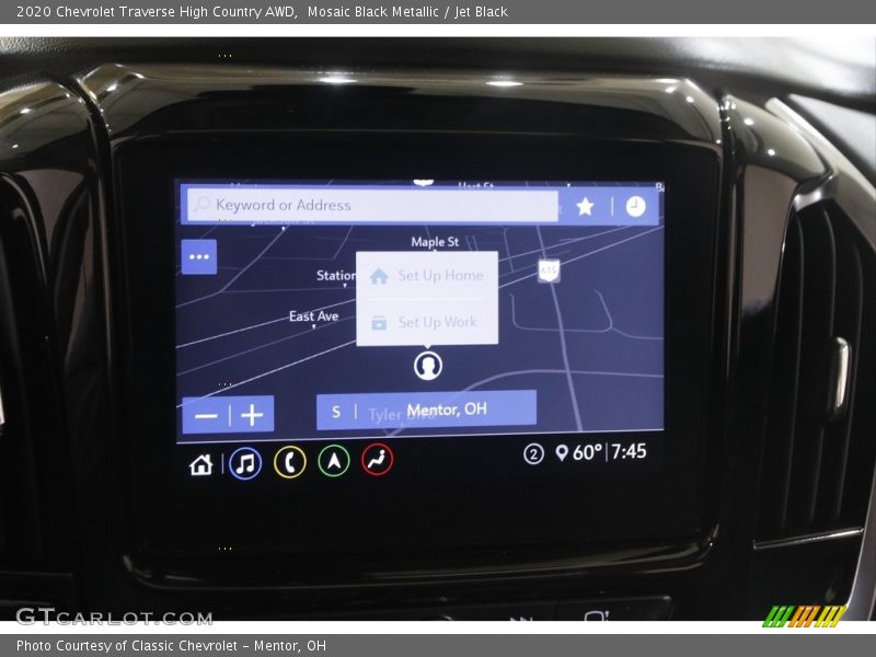 Navigation of 2020 Traverse High Country AWD