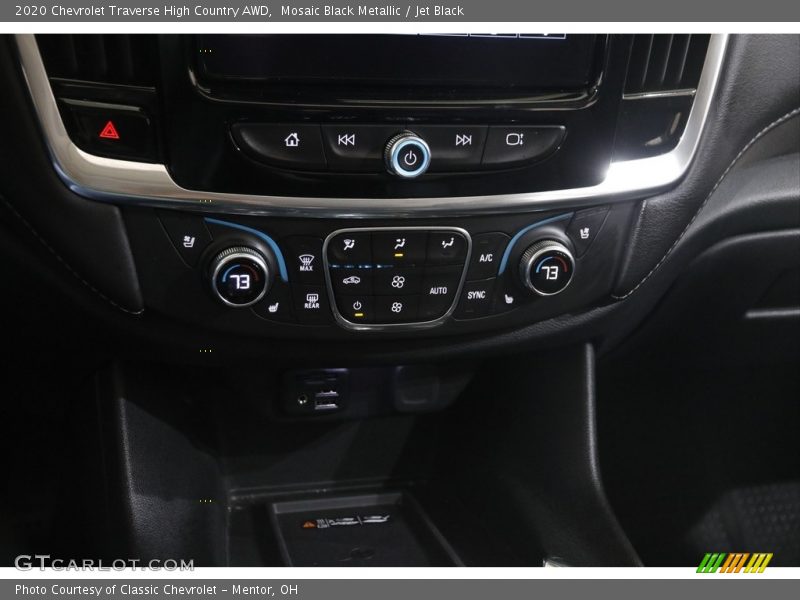 Controls of 2020 Traverse High Country AWD