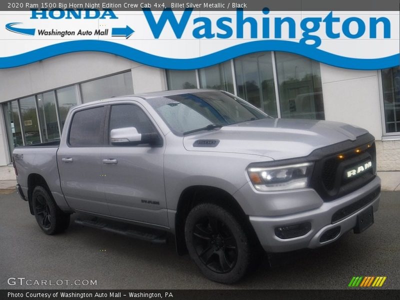 Billet Silver Metallic / Black 2020 Ram 1500 Big Horn Night Edition Crew Cab 4x4