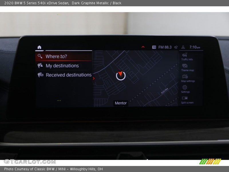 Dark Graphite Metallic / Black 2020 BMW 5 Series 540i xDrive Sedan