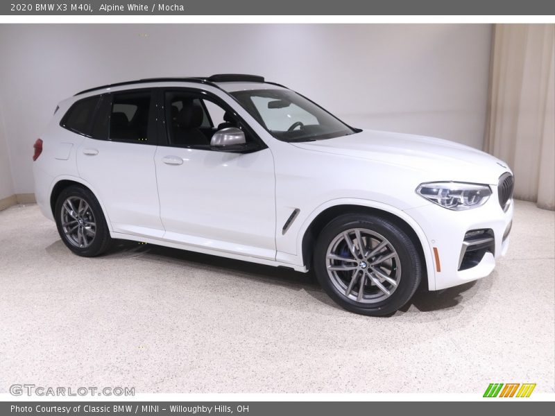 Alpine White / Mocha 2020 BMW X3 M40i