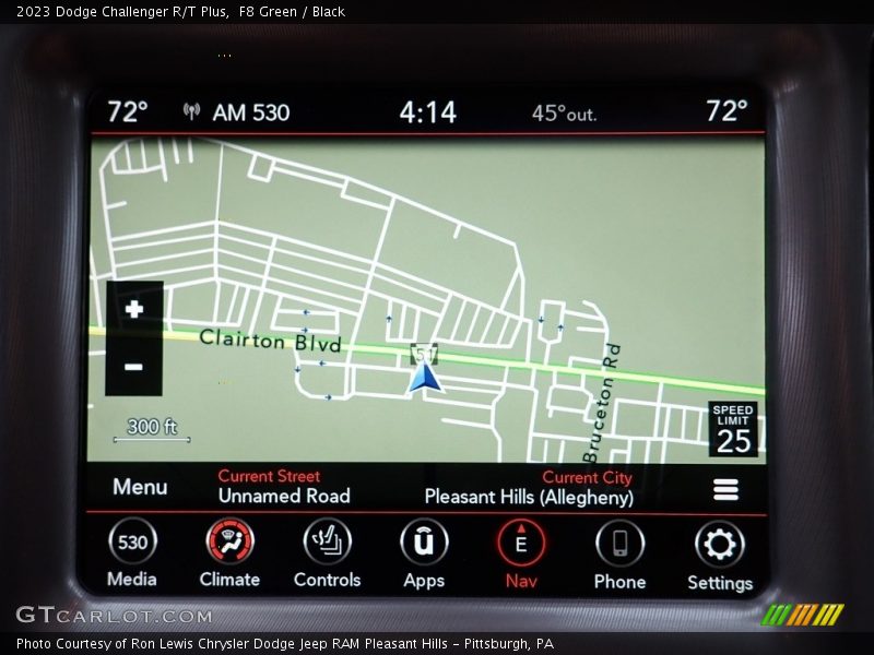 Navigation of 2023 Challenger R/T Plus
