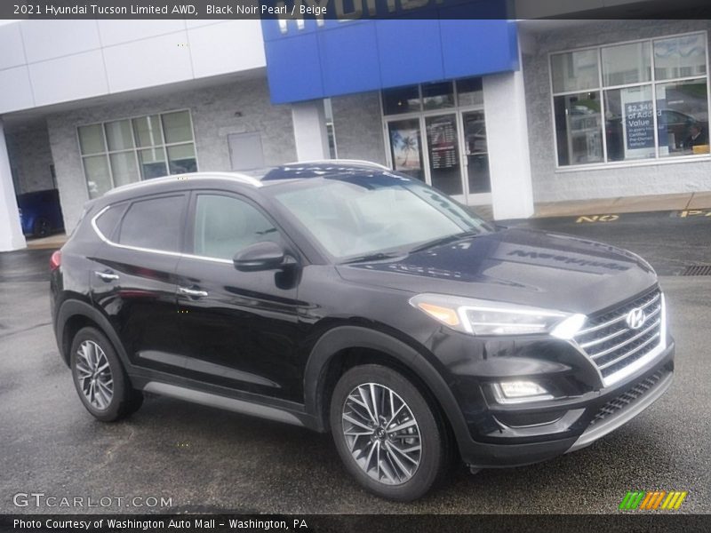 Black Noir Pearl / Beige 2021 Hyundai Tucson Limited AWD