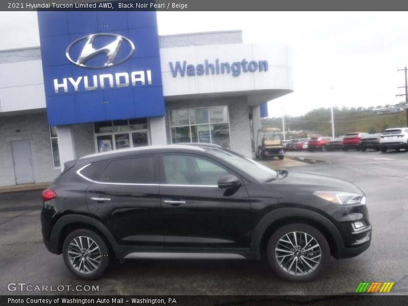 Black Noir Pearl / Beige 2021 Hyundai Tucson Limited AWD