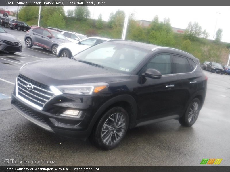 Black Noir Pearl / Beige 2021 Hyundai Tucson Limited AWD