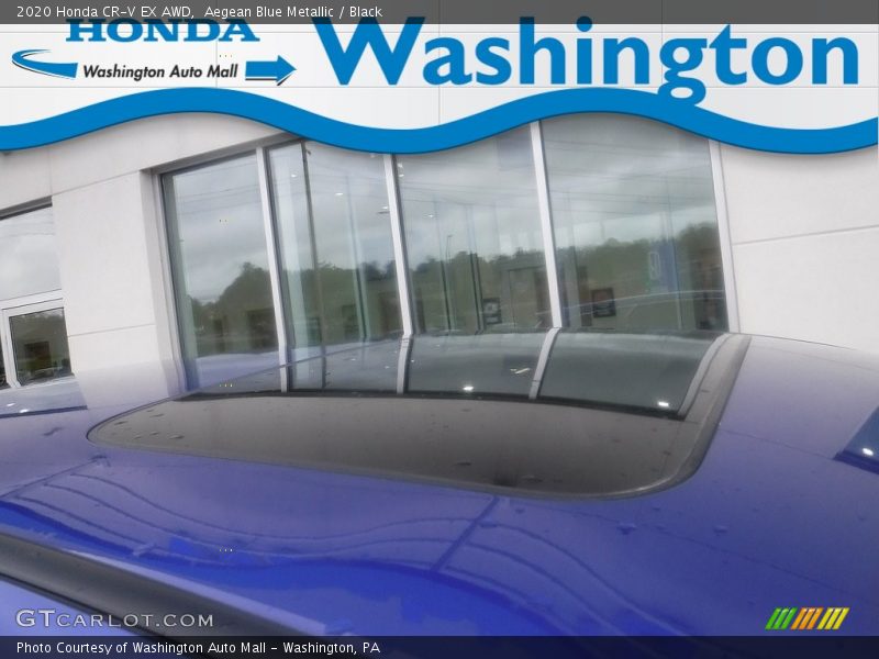 Aegean Blue Metallic / Black 2020 Honda CR-V EX AWD