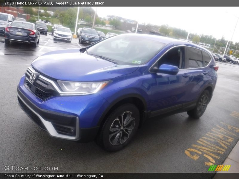 Aegean Blue Metallic / Black 2020 Honda CR-V EX AWD