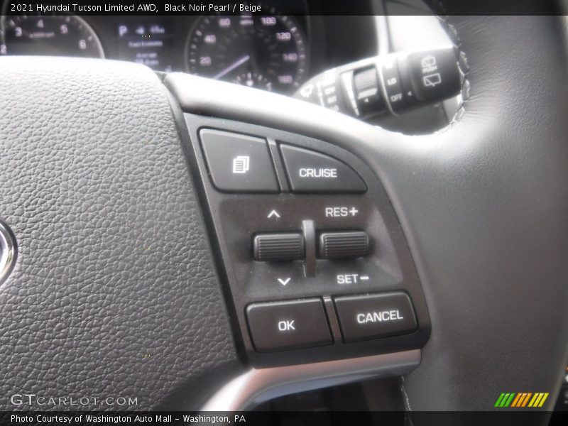 Black Noir Pearl / Beige 2021 Hyundai Tucson Limited AWD