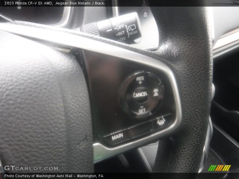 Aegean Blue Metallic / Black 2020 Honda CR-V EX AWD