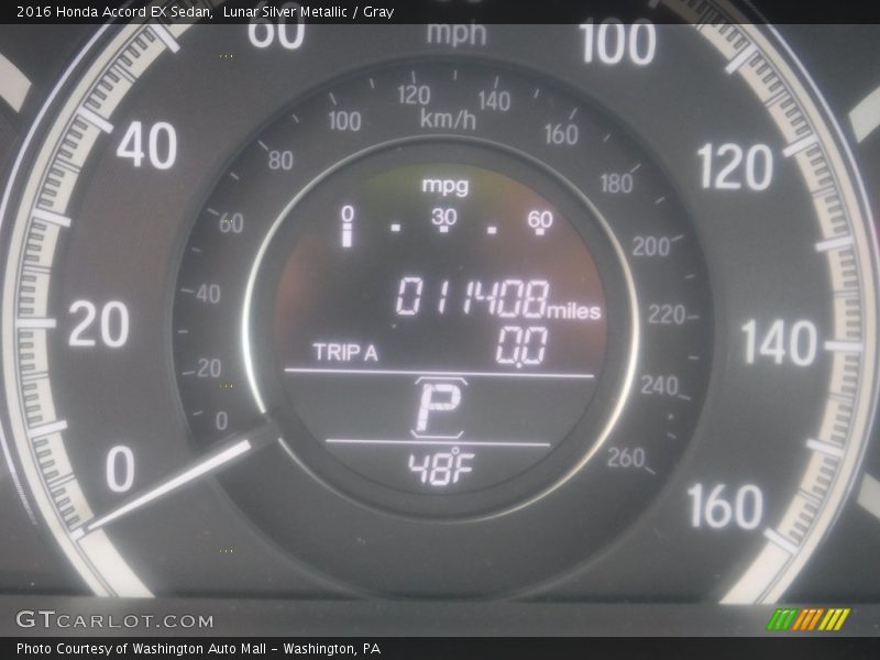 Lunar Silver Metallic / Gray 2016 Honda Accord EX Sedan