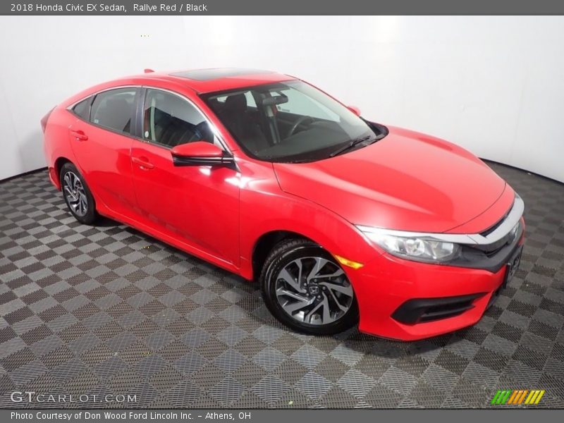 Rallye Red / Black 2018 Honda Civic EX Sedan
