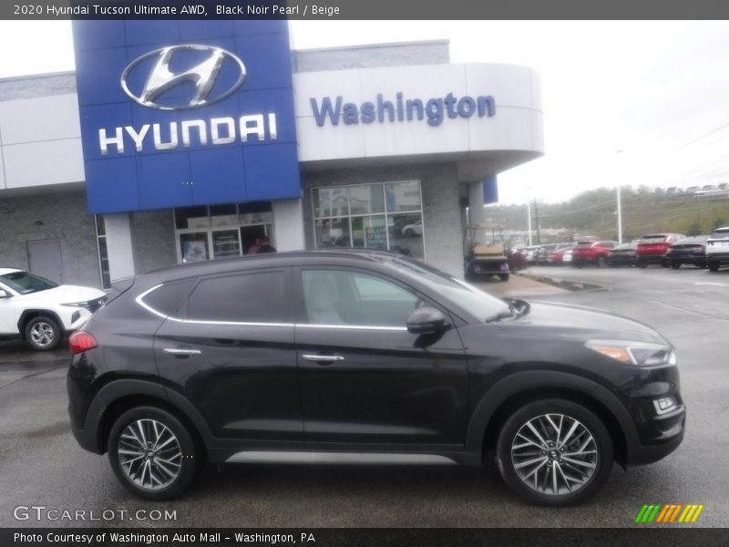 Black Noir Pearl / Beige 2020 Hyundai Tucson Ultimate AWD