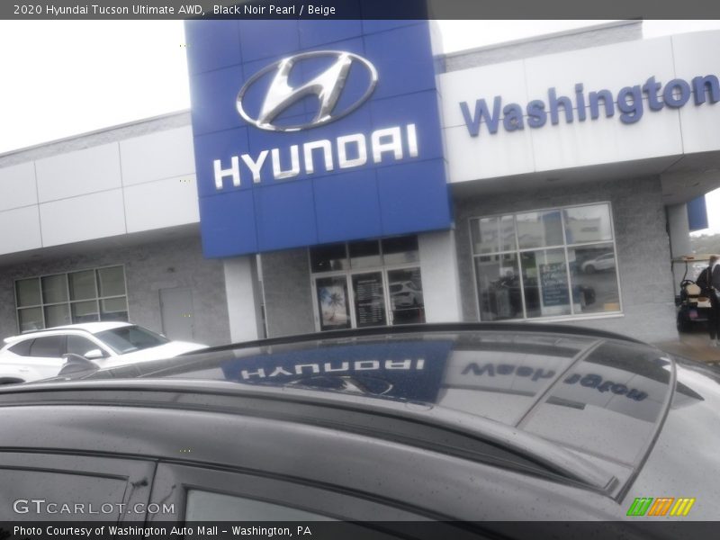Black Noir Pearl / Beige 2020 Hyundai Tucson Ultimate AWD