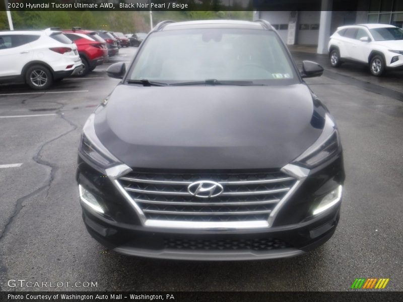 Black Noir Pearl / Beige 2020 Hyundai Tucson Ultimate AWD